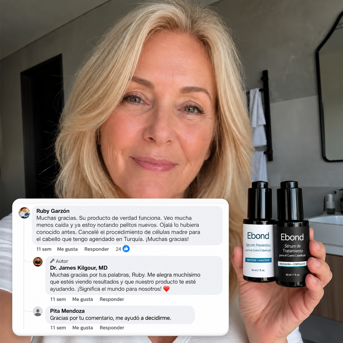 Ebond™ — Serum Capilar Anticaída y Densidad